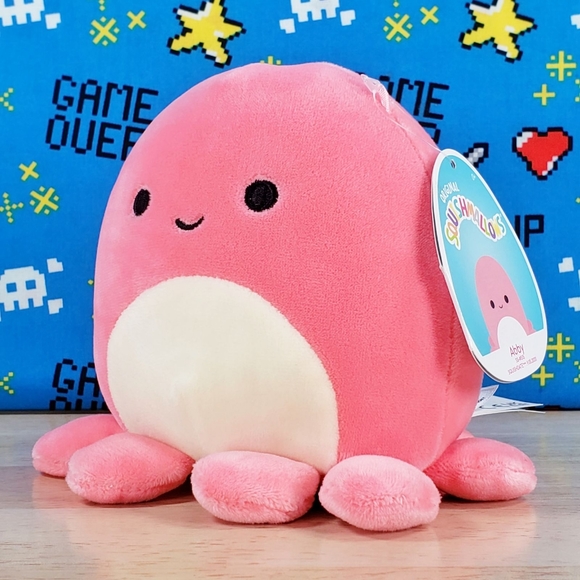 Squishmallow Abby the Pink Octopus 5" UltraSoft Stuffed Sealife Plush Toy NWT - Picture 6 of 12